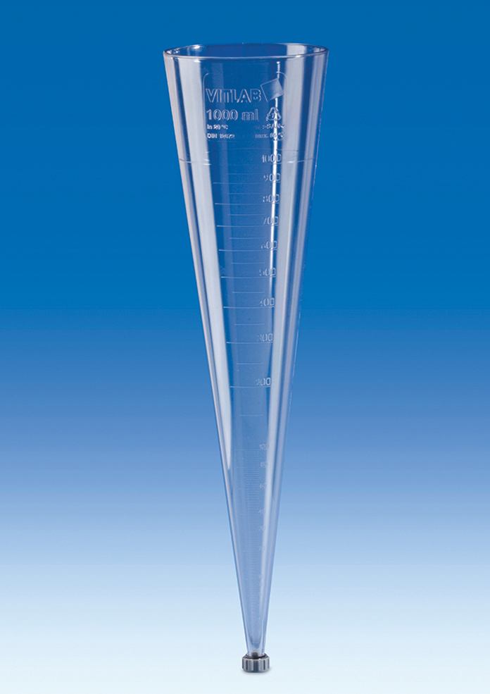 Imhoff sedimentation cone, SAN, 1000ml, VITLAB GmbH 75991