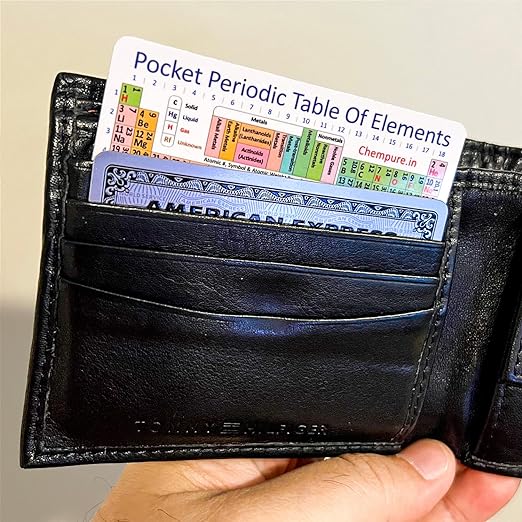 Pocket Periodic Table Of Elements in Credit Card Format For Students, Scientists and Researchers