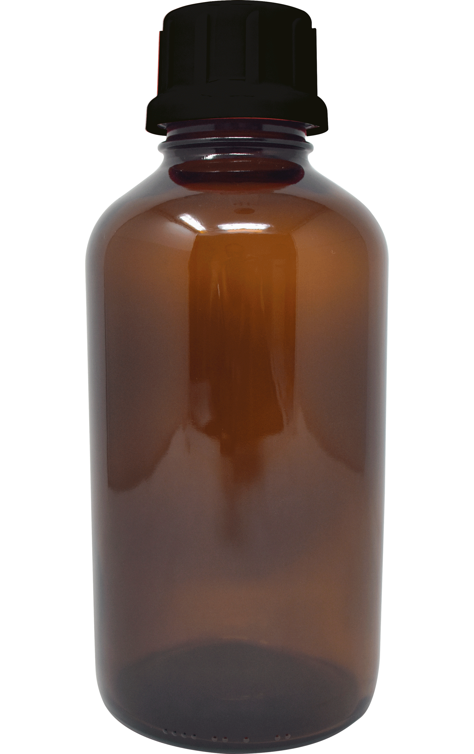 1000 ml Amber 45mm Narrow Mouth Chemical Storage / Shipment Bottles with Tamper Evident Caps, Leak Proof, Smartottles®