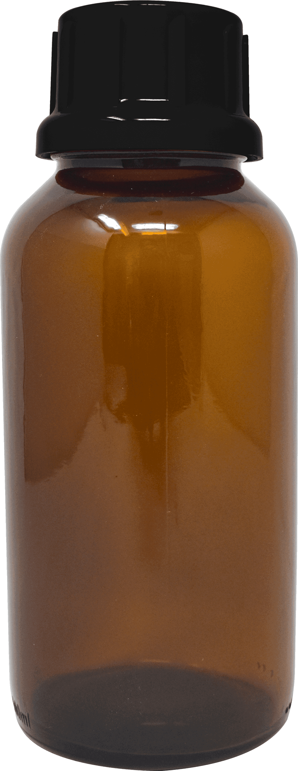 500 ml Amber 45mm Narrow Mouth Chemical Storage / Shipment Bottles with Tamper Evident Caps, Leak Proof, Smartottles®