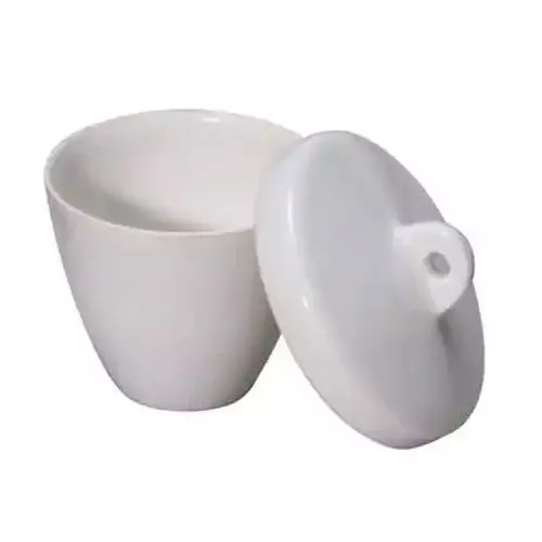 Crucible with Lid, Porcelain