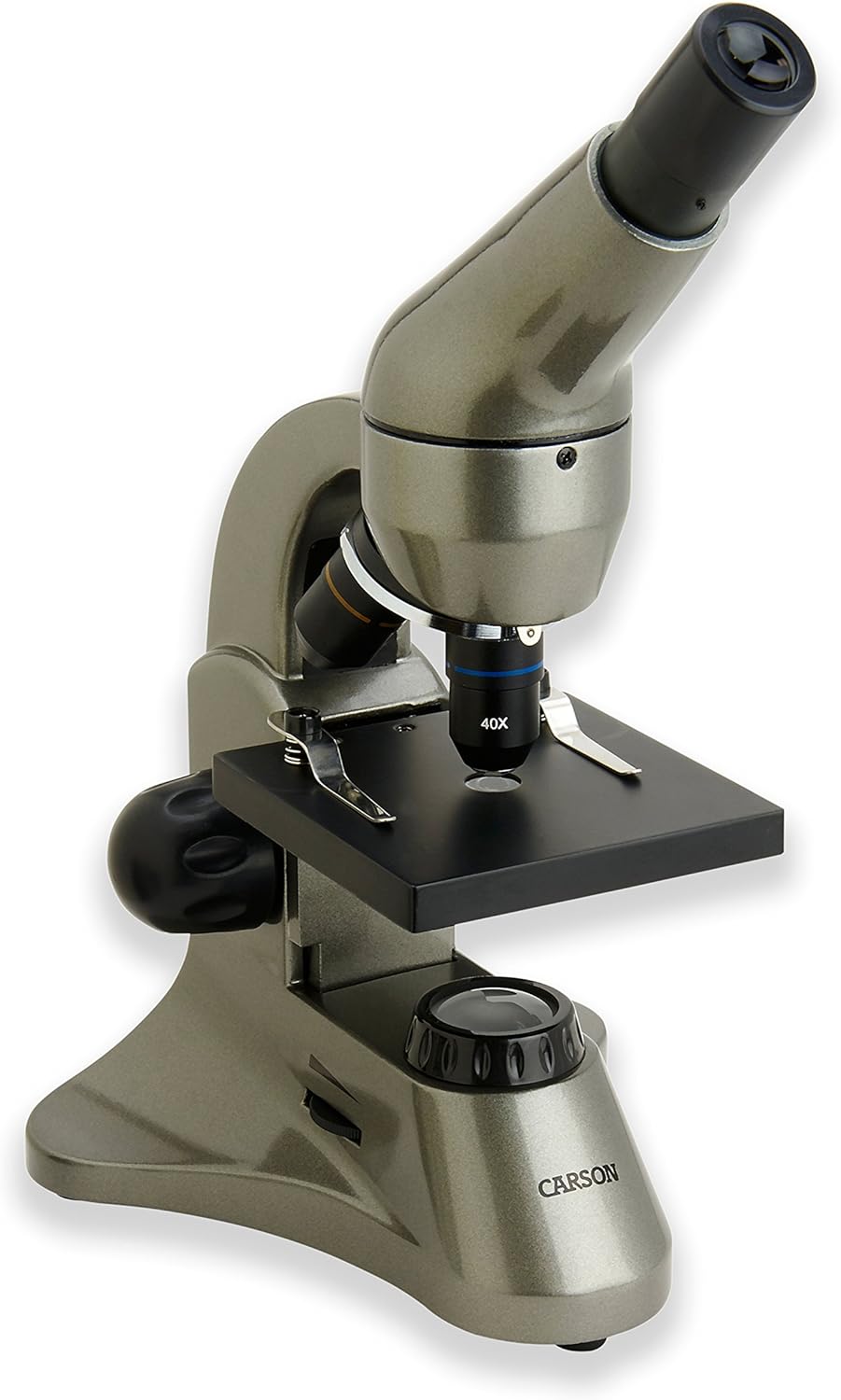 CARSON Beginner 40x-400x LED Biological Microscope and Smartphone Adapter MS-040SP