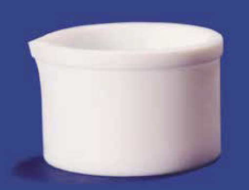 PTFE Evaporating Dishe Cylindrical Shape with Spout