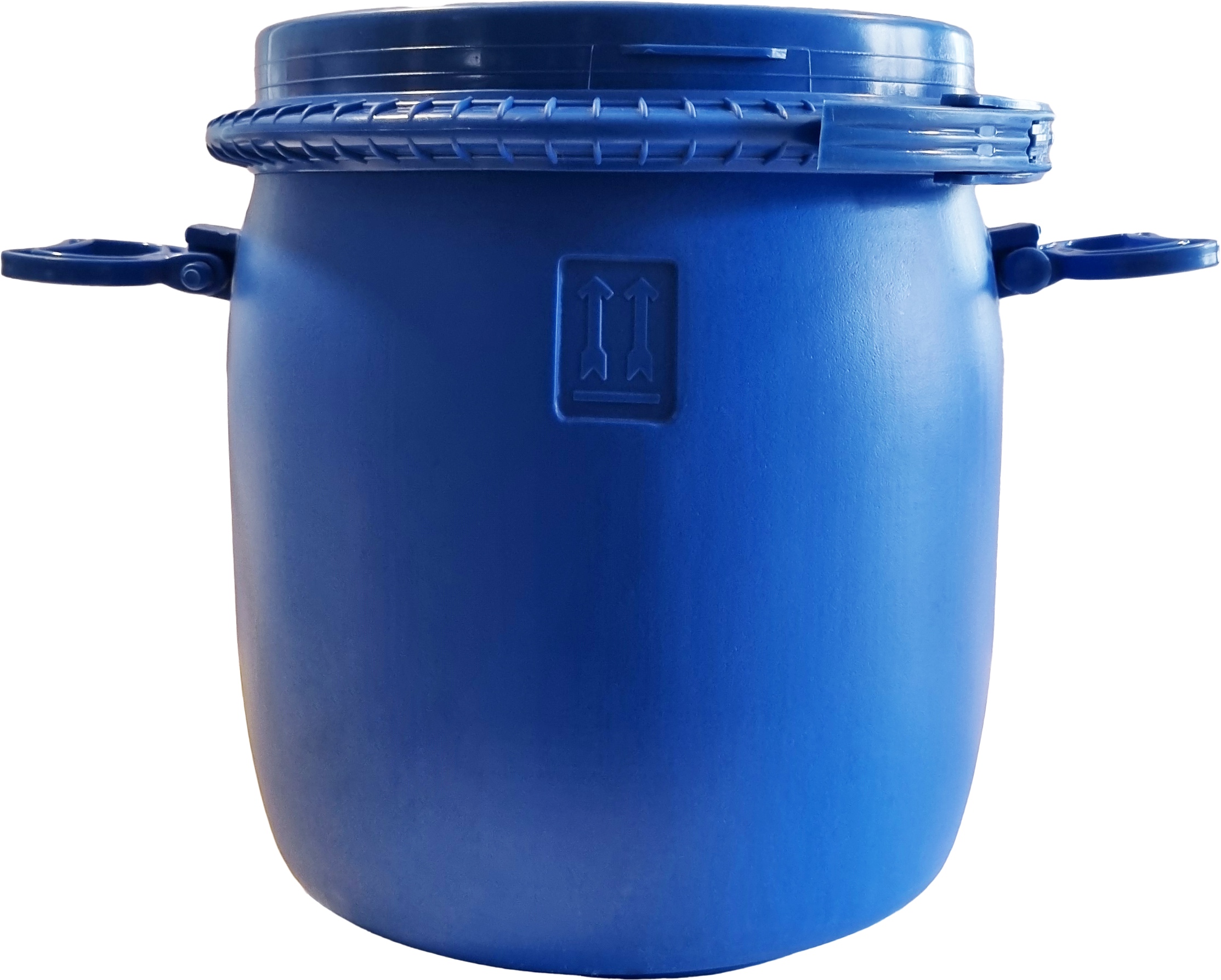 Full Open Top HDPE Drum, Durable Plastic Storage Container, Easy Fill and Dispense, Corrosion-Resistant, with Lifting Handles, Ideal for Liquids and Powder Materials and Waste Disposal, 20Lt