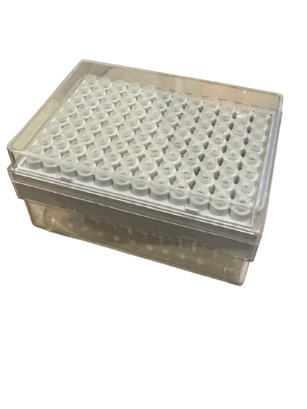ChemLabware™ Refillable Pipette Tip Box, 96-Well, Detachable Bottom, Autoclavable PP Rack with Clear Lid, for 0.1–10 µL Universal Pipette Tips (Tips Included)