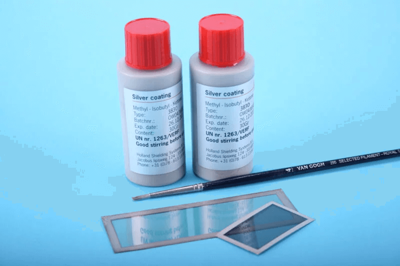 Conductive silver coating