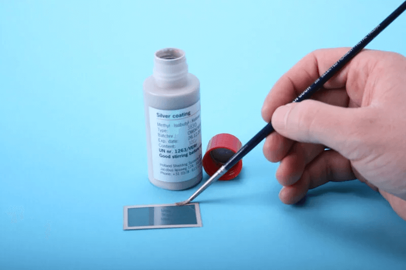 Conductive silver coating